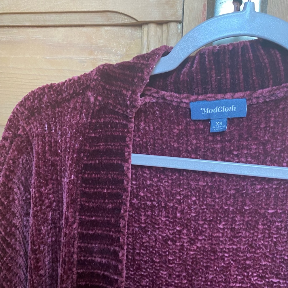 ModCloth XS Velvet Cardigan